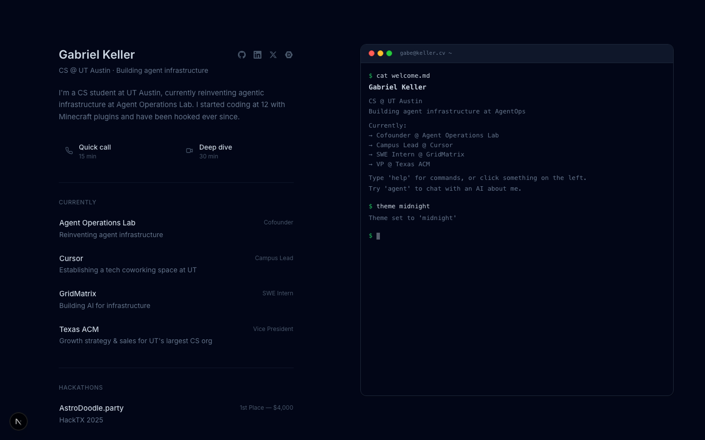 Dark mode with the midnight theme