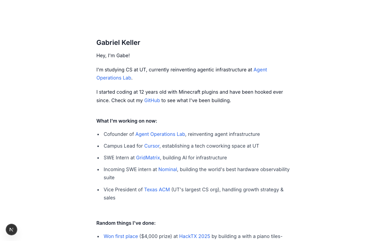 The old keller.cv - a bear blog template