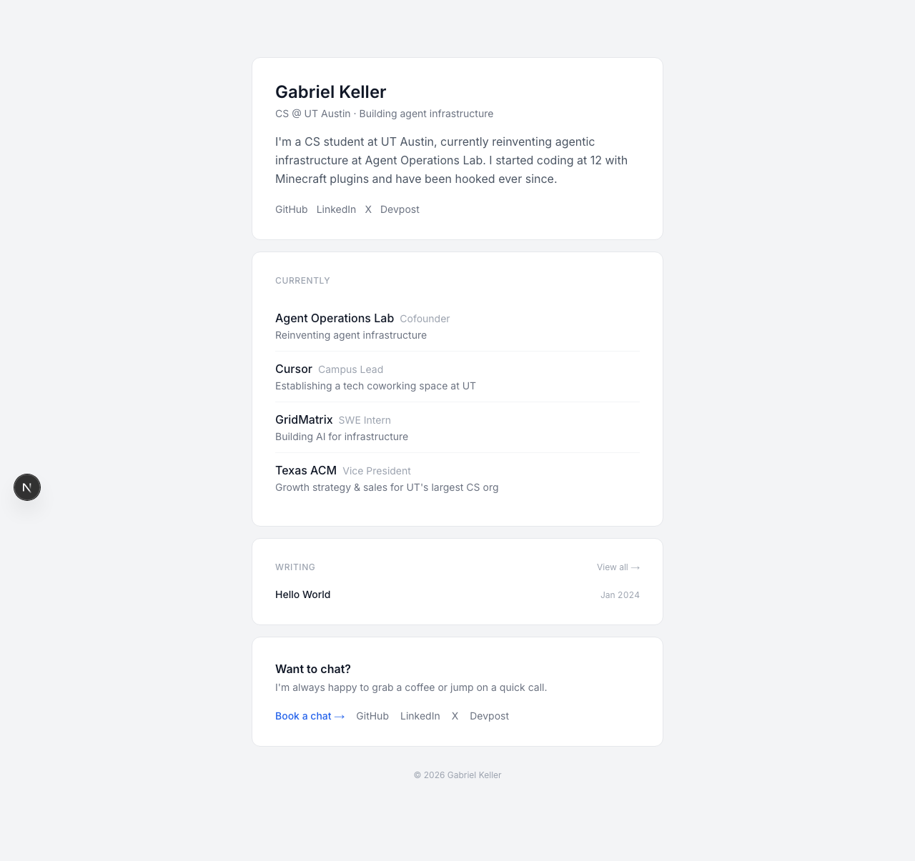 Prototype C - card sections