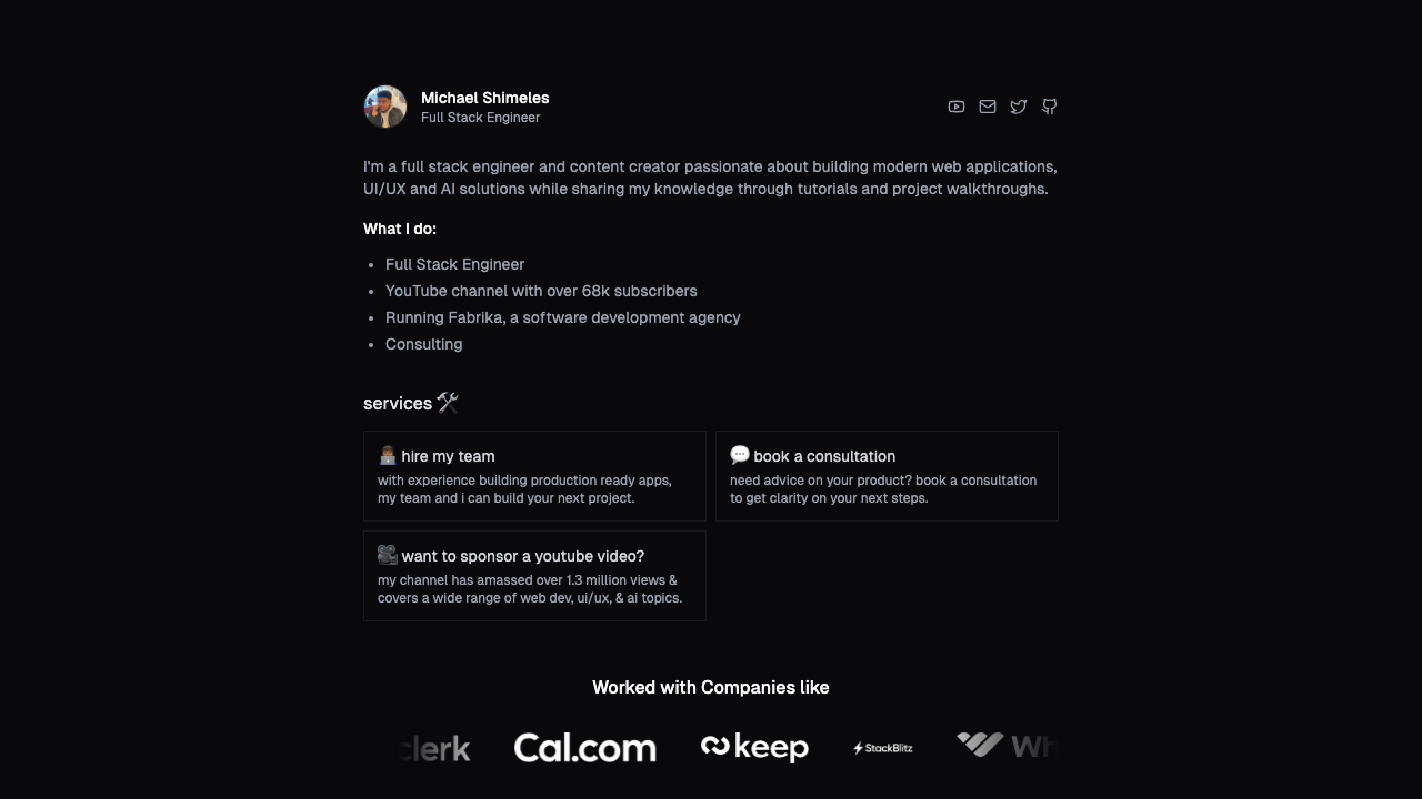 rasmic.xyz - dark consultant vibe